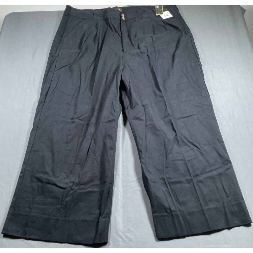 Lee Heritage High Rise Trouser Pants Unionall Black Wide Leg 26W 112381472 NWT